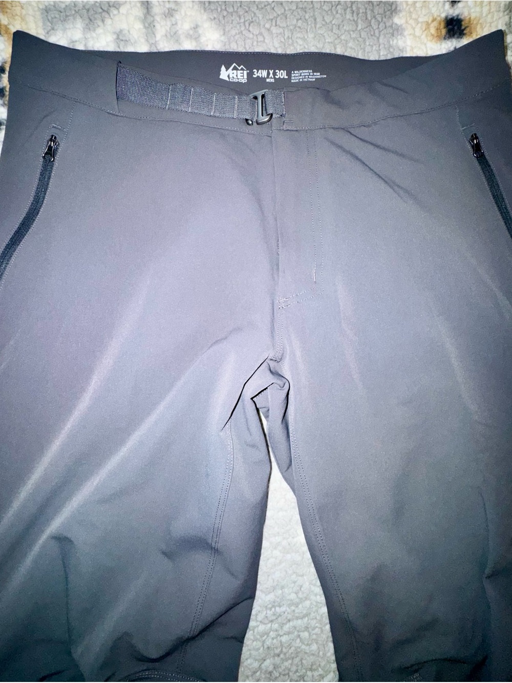 REI Men's Charcoal Gray Softshell Hiking Pants